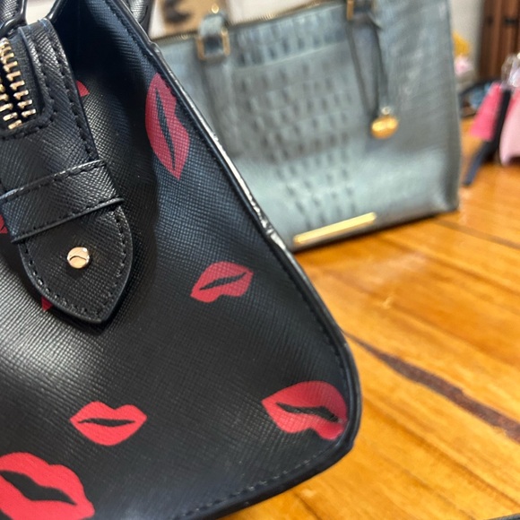kate spade Black Satchel with Pink Lip Print - Picture 7 of 11